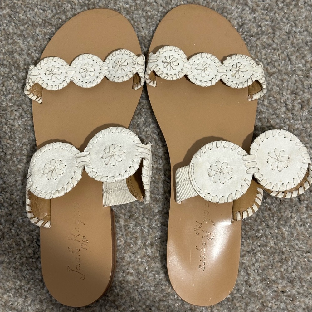 Jack Rogers Women's Cream Sandals